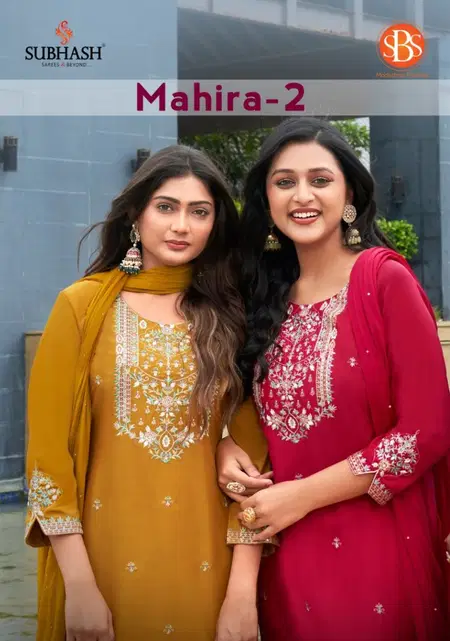 Mahira 2 By Sbs Chinon Silk Kurti With Bottom Dupatta Suppliers In India